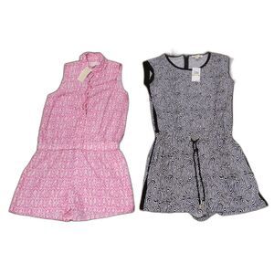 Michael Kors Women's Rompers Pink Black Size Medium Lot of 2 NWT